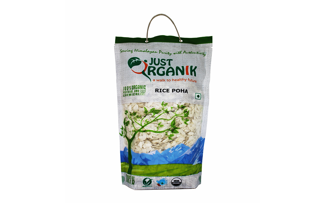 Just Organik Rice Poha    Pack  500 grams
